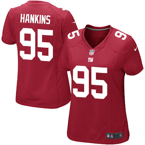 Women's Elite Johnathan Hankins Nike Jersey Red Alternate - #95 NFL New York Giants